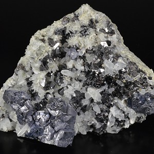 Twinned and truncated Galena, Sphalerite, Quartz