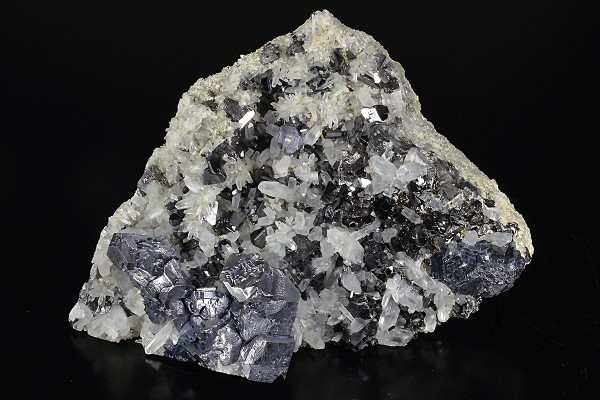 Twinned and truncated Galena, Sphalerite, Quartz
