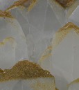 Hexagonal pyramidal Quartz tinged with Calcite