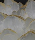 Hexagonal pyramidal Quartz tinged with Calcite