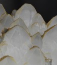 Hexagonal pyramidal Quartz tinged with Calcite