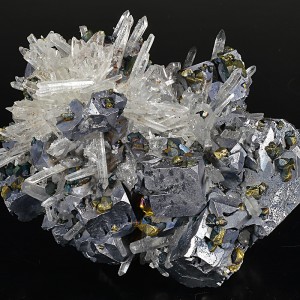 Truncated Galena, Chalcopyrite, Sphalerite, Quartz