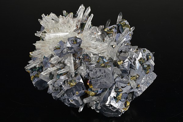 Truncated Galena, Chalcopyrite, Sphalerite, Quartz