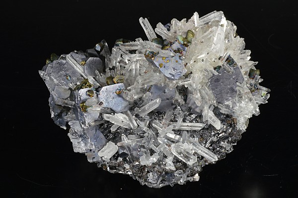 Truncated Galena, Chalcopyrite, Sphalerite, Quartz