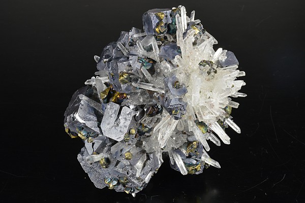 Truncated Galena, Chalcopyrite, Sphalerite, Quartz