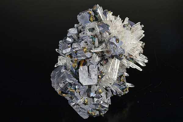 Truncated Galena, Chalcopyrite, Sphalerite, Quartz