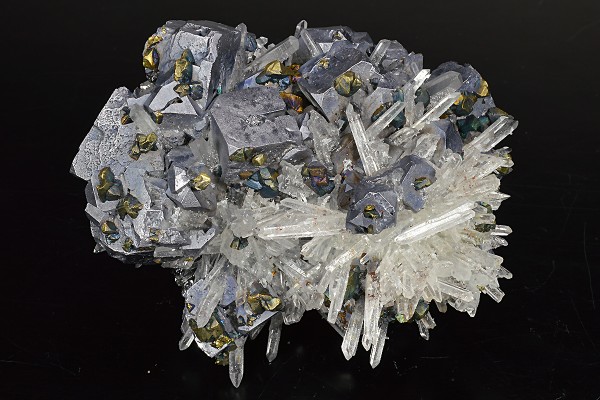 Truncated Galena, Chalcopyrite, Sphalerite, Quartz