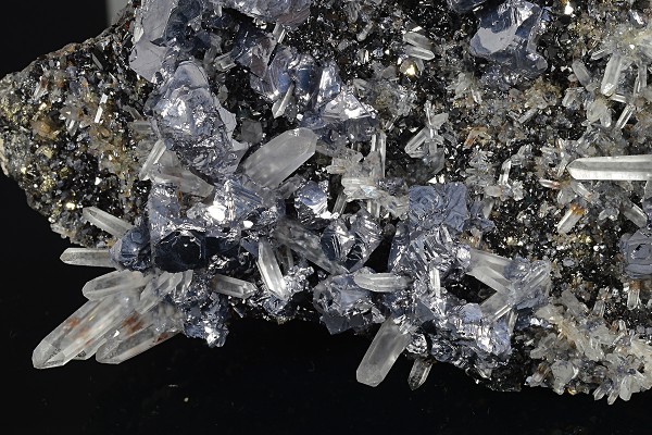 Galena on matrix, Sphalerite, Quartz