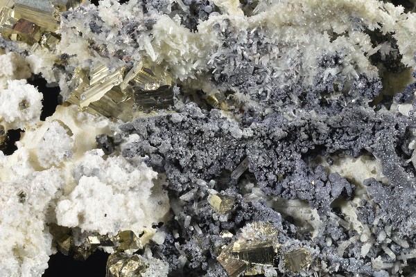 Pyrite, Galena, Quartz, Calcite