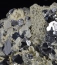 Rhombohedral Galena, Quartz, Calcite