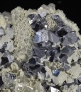 Rhombohedral Galena, Quartz, Calcite