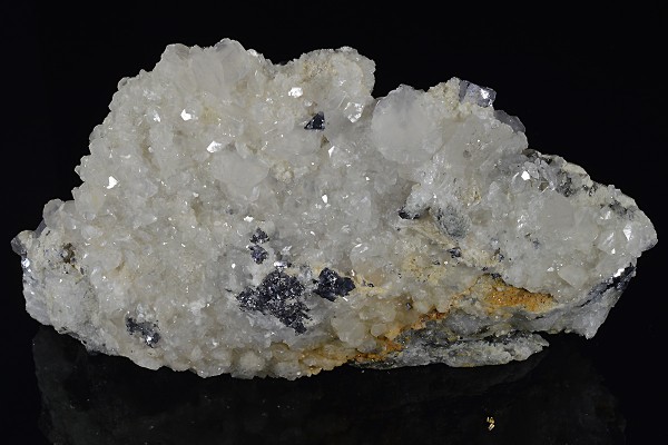 Rhombohedral Galena, Quartz, Calcite