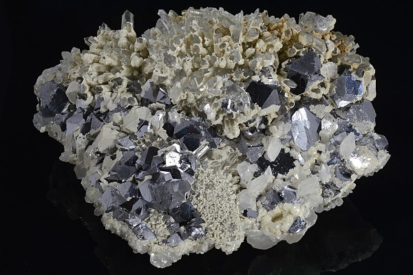 Rhombohedral Galena, Quartz, Calcite