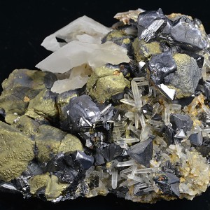 Chalcopyrite, Galena, Sphalerite, Quartz, Calcite, Pyrite