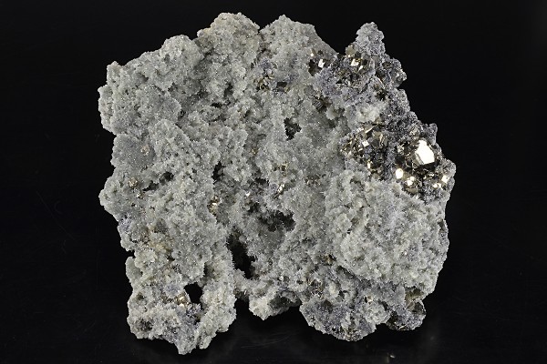 Pyrite on Quartz, Sphalerite