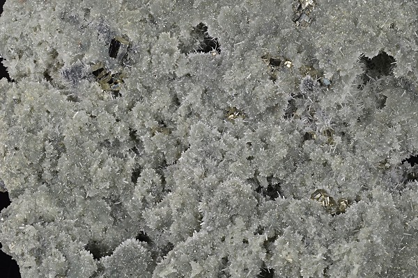 Pyrite on Quartz, Sphalerite
