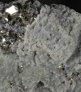 Pyrite on Quartz, Sphalerite