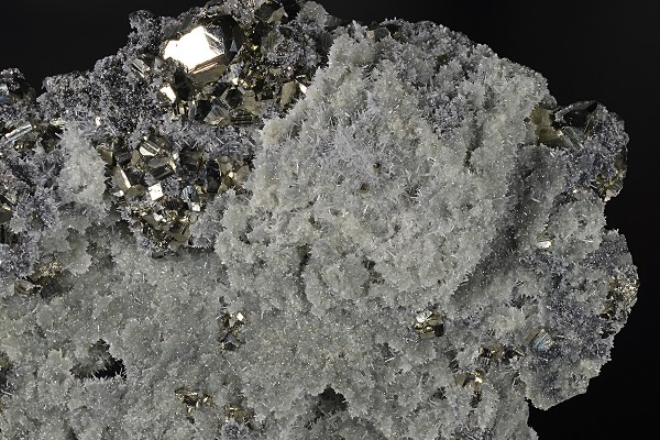 Pyrite on Quartz, Sphalerite