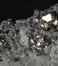 Pyrite on Quartz, Sphalerite