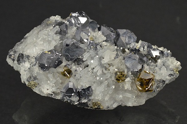 Truncated Galena, Cleiophane, Quartz