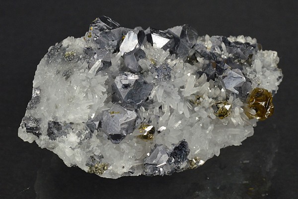 Truncated Galena, Cleiophane, Quartz