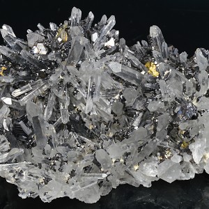 Quartz, Sphalerite, Chalcopyrite, Calcite