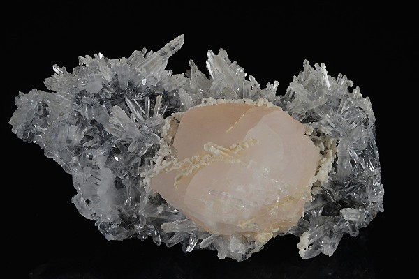Calcite set on Quartz