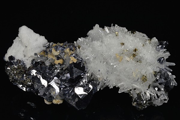 Quartz, Galena, Pyrite, Sphalerite, Calcite