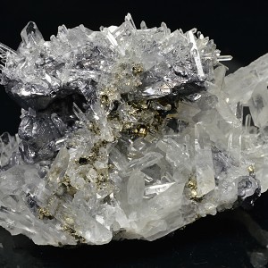 Quartz and Pyrite set on Galena
