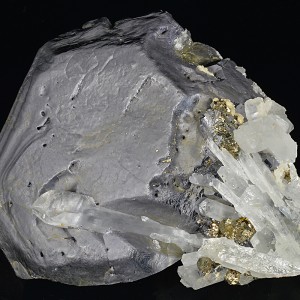 Twinned Galena, Quartz, Pyrite, Calcite