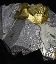 Chalcopyrite, Quartz set on Galena