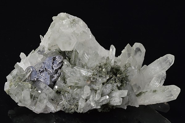 Galena set on Quartz, Calcite
