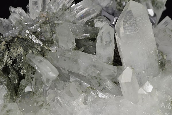 Galena set on Quartz, Calcite