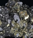 Sphalerite tetrahedrons,Pyrite, Chalcopyrite, Galena