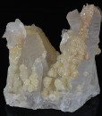 Two generations Calcite set on Quartz