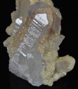 Two generations Calcite set on Quartz