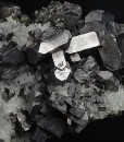 Skeletal and truncated Galena, Quartz, Sphalerite, Pyrite