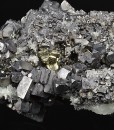 Skeletal and truncated Galena, Quartz, Sphalerite, Pyrite