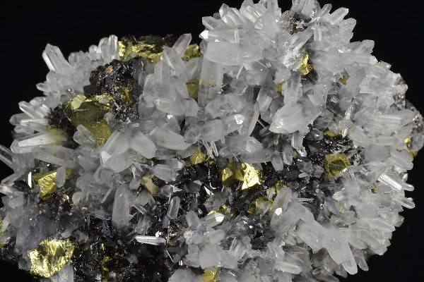 Quartz, Chalcopyrite, Sphalerite