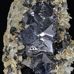 Truncated Galena, Sphalerite, Quartz, Calcite