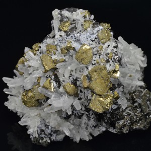 Chalcopyrite, skeletal Galena, Sphalerite, Quartz