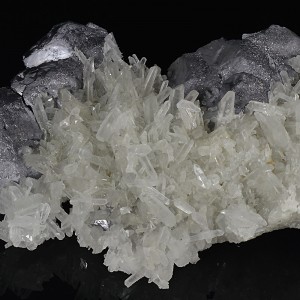 Twinned Galena, Quartz