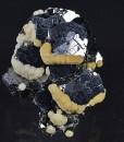 Twinned and truncated Galena, Calcite