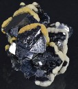 Twinned and truncated Galena, Calcite
