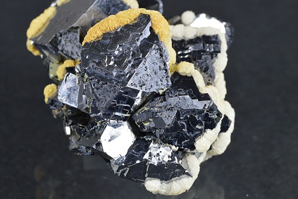 Twinned and truncated Galena, Calcite