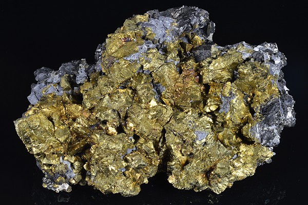Iridescent Chalcopyrite, Galena, Sphalerite, Calcite