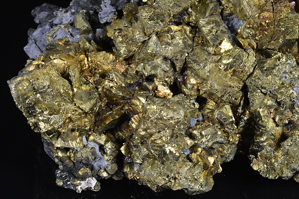 Iridescent Chalcopyrite, Galena, Sphalerite, Calcite