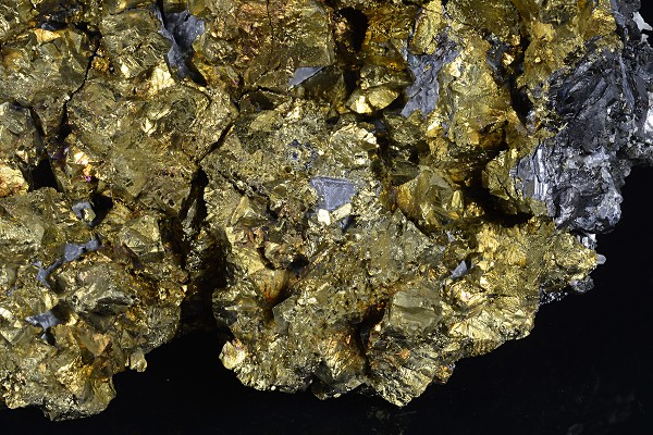 Iridescent Chalcopyrite, Galena, Sphalerite, Calcite