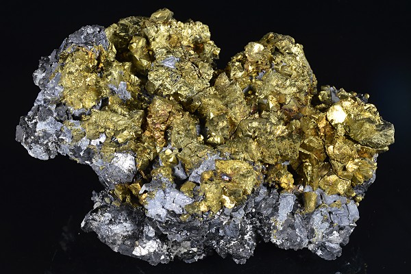 Iridescent Chalcopyrite, Galena, Sphalerite, Calcite