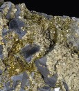 Truncated Galena, Chalcopyrite, Calcite